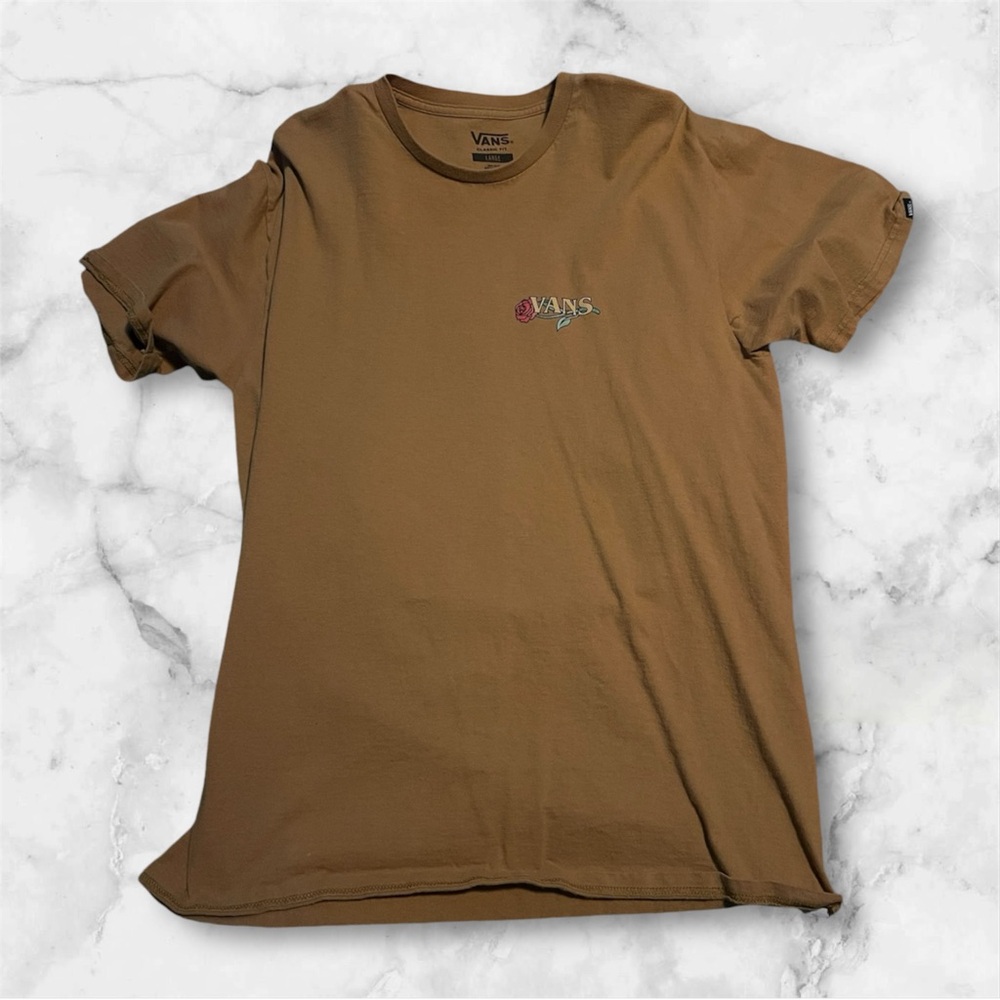 Large Tan Vans Rose T-shirt
